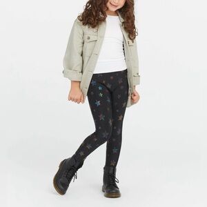 Spanx Girls / Women’s Rainbow Stars Black Shiny Leggings Size XL NWT